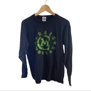 Craig Morgan country music band Lind sleeve green and neon black tee! Sz M